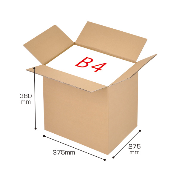 ダンボールケース 375×275×380(10枚)　店舗用品　バックヤード備品　梱包用品