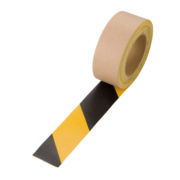 路面貼用テープ50mm幅黄黒ユニラインテープ　安全用品・標識　路面標識・道路標識　路面表示用品　路面貼用テープ・部材