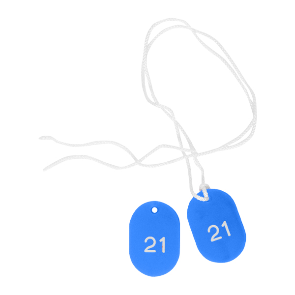 スチロールクロークチケットB型 (1～50) ブルー　店舗用品　レジ回り用品　番号札
