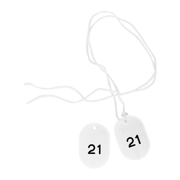 スチロールクロークチケットB型 (1～50) ホワイト　店舗用品　レジ回り用品　番号札