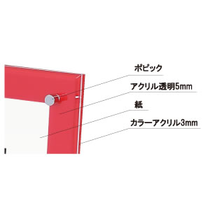 飾りフレーム PF-200 赤マット 4枚目