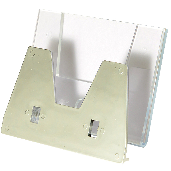 リクライニングカードホルダー  UC-1 銀　中紙無地　販促POP　カード立て　L型　傾斜タイプ　カードスタンド　ポップケース　POPスタンド 3枚目