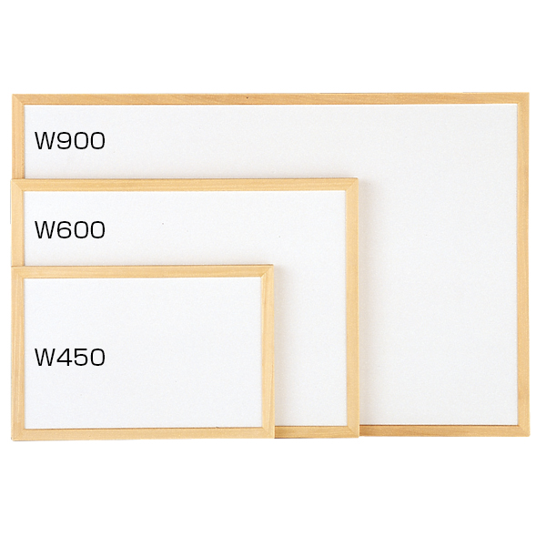 ホワイトボード ウッドフレームW900　店舗用品　バックヤード備品　壁掛け用無地ホワイトボード　木製枠