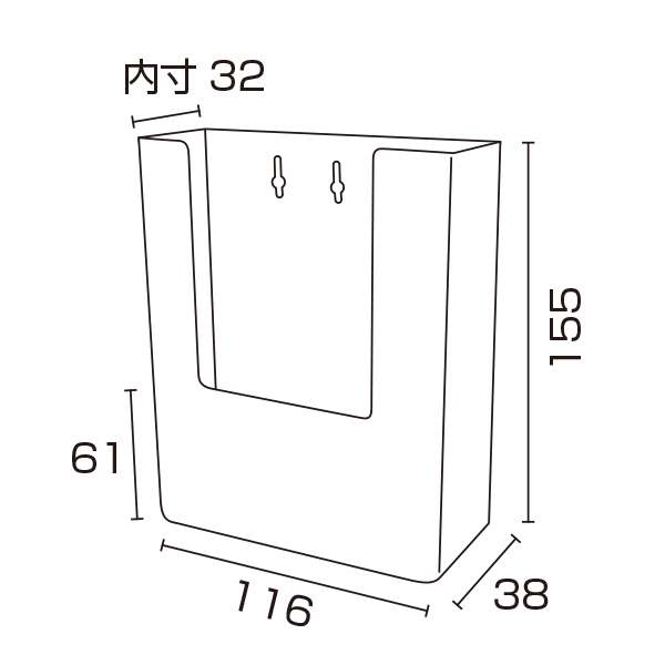 カタログホルダー W110　 A4 三ツ折　壁掛　スタンド看板　カタログスタンド・マガジンラック 3枚目