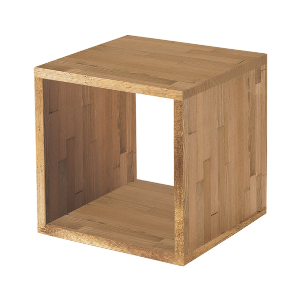 木製サイコロボックス 35cm角 ライトオーク