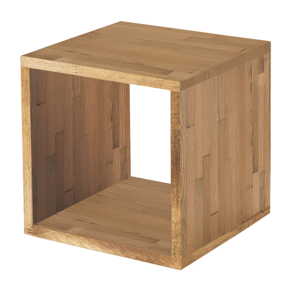木製サイコロボックス 40cm角 ライトオーク