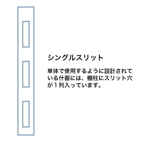 スリット芯々588用貫通式丸バーセット W885×D300　店舗用品　販促用品　陳列什器 2枚目