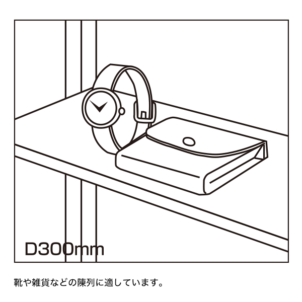 ガラス棚セット W600（5mm厚）インハングタイプ D300 2枚目