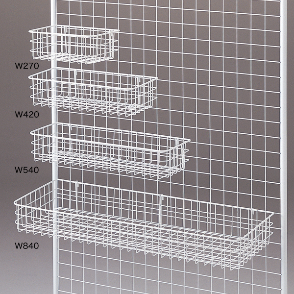 ネット用網カゴ 白 W840