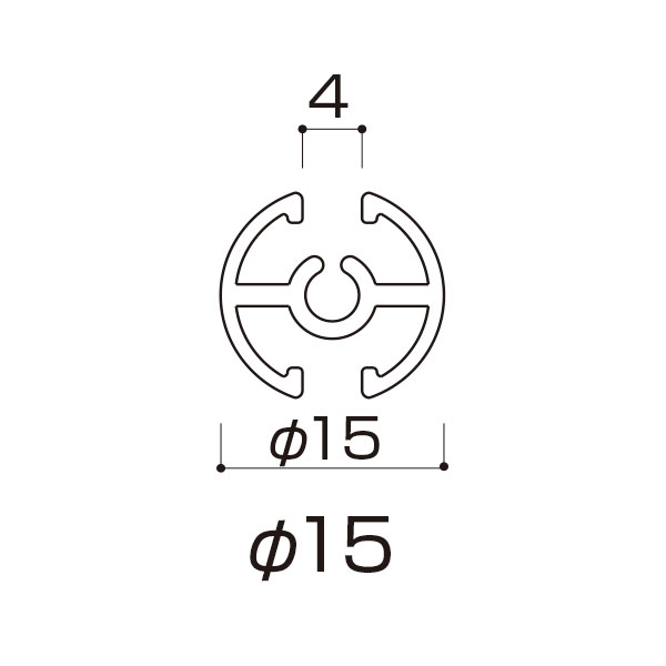 タペストリーバー(φ15) F15-120 シルバー　店舗用品　販促POP　天吊り用品・タペストリーバー　POPハンガー・タペストリーバー 2枚目