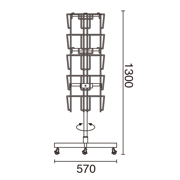 5段4面回転カタログ入れ 2枚目