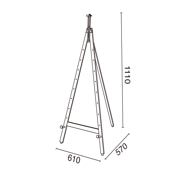 IRイーゼル ナチュラル1120H　スタンド看板　木製イーゼル　イーゼルスタンド 3枚目