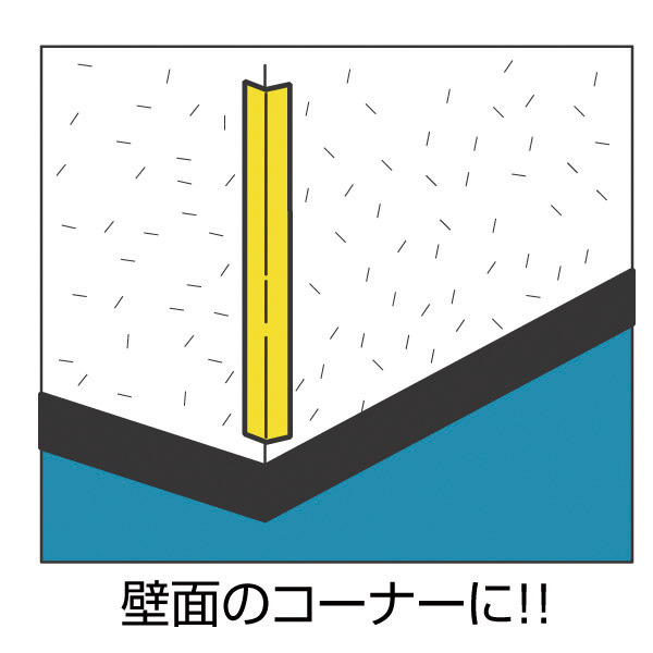 コーナースポンジ（粘着タイプ）450mm2本入 黄 3枚目