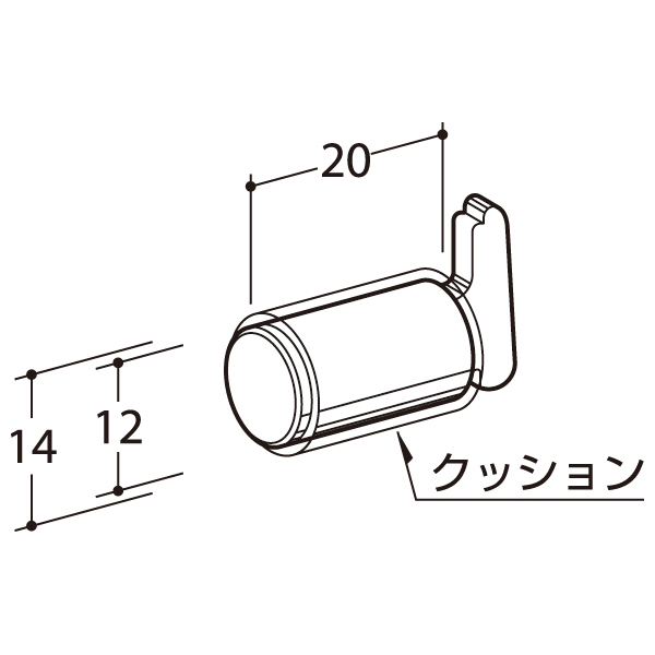 ELSC-12 ガラス棚板用 EL柱ダボ12