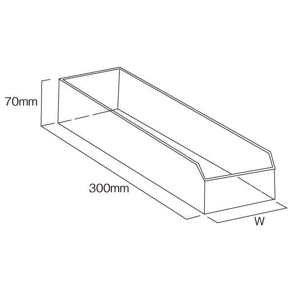 プラ製ボックス W113　店舗用品　演出・ディスプレイ什器