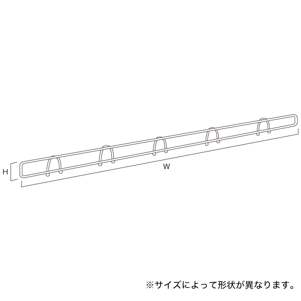 スチール什器棚用ワイヤーストッパー W900×H30　店舗用品　販促用品　陳列什器 2枚目