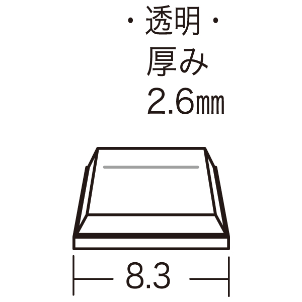 涙目クッション GRS-83　店舗用品　販促用品　陳列什器　ガラス棚　滑り止め 2枚目