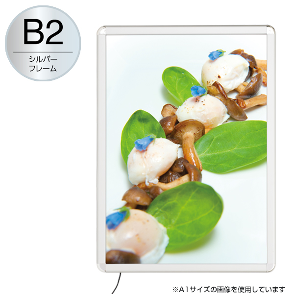 MGライトパネルカスタム 屋内外 B2 シルバー　店舗用品　販促用品　LEDパネル