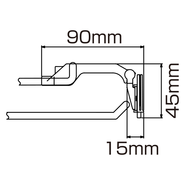 セーフティプライスホルダー 60×30　店舗用品　販促用品　陳列什器　ネット什器用フック 5枚目