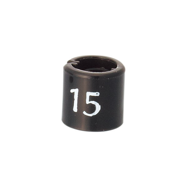 【在庫限り】サイズチップ スリムタイプ 黒 15（50ヶ入）　店舗用品　ピン・タグ付・プライス用品