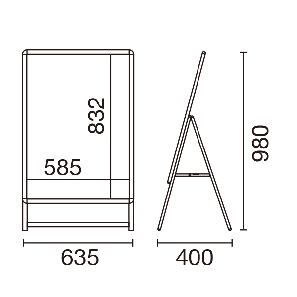 スリムグリップA® A1片面 ロータイプ シルバー 屋内 A型看板　スタンド看板　a型看板 6枚目