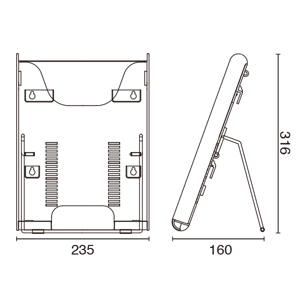SCP卓上パンフレットスタンド　グレー 4枚目