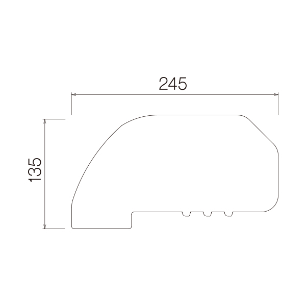 スリットボックス仕切り板 135×245mm　店舗用品　販促用品　陳列什器　青果台オプション