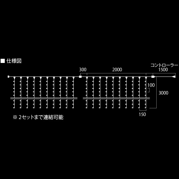 フルカラーフラッシュLEDカーテンライト 7枚目