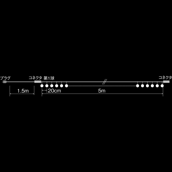 LEDローズストリングス  ホワイト 3枚目