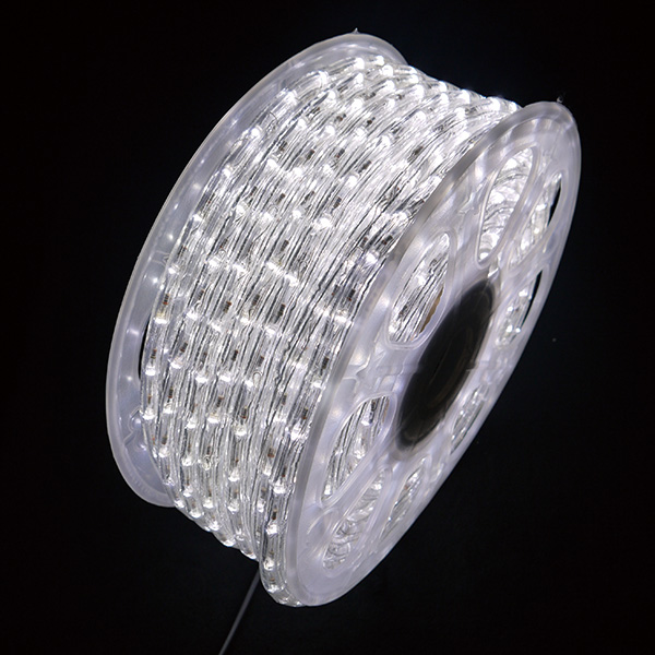 3芯丸型LEDロープライト ホワイト