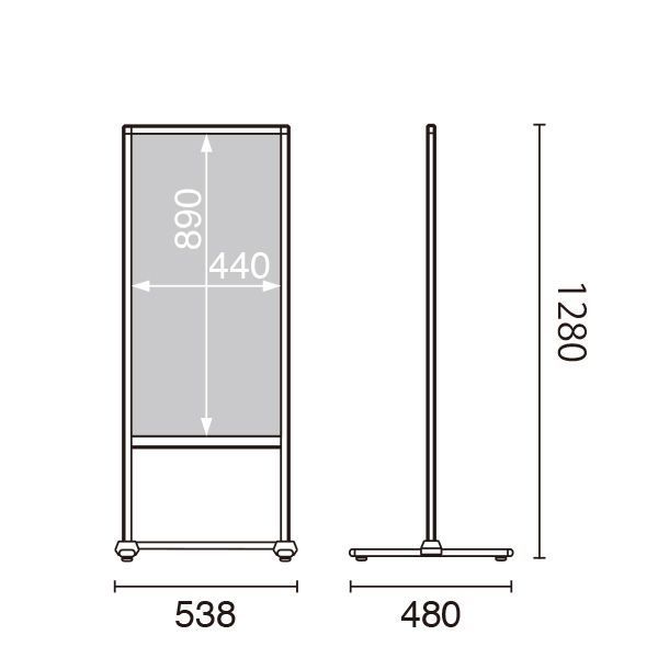 フロアサインスタンド W450  PM-45 3枚目
