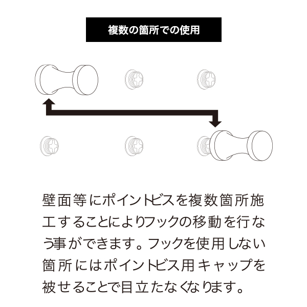 ポイントビス用フック ストリーム 50　店舗用品　スカルプス 5枚目