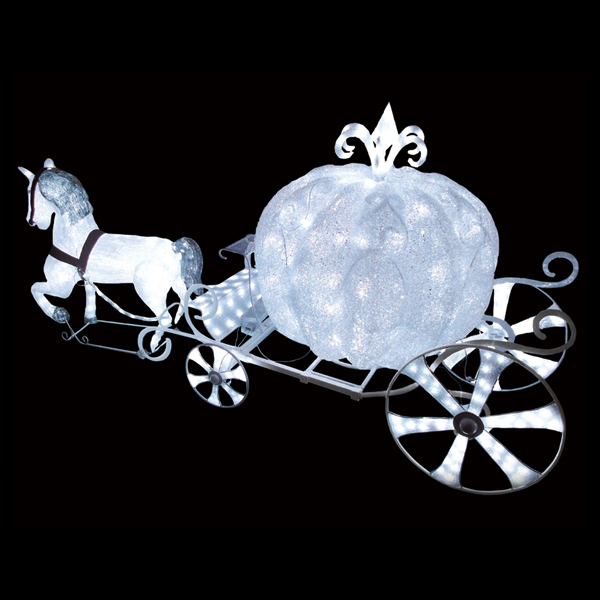 LEDクリスタルグロー 白馬の馬車 2枚目