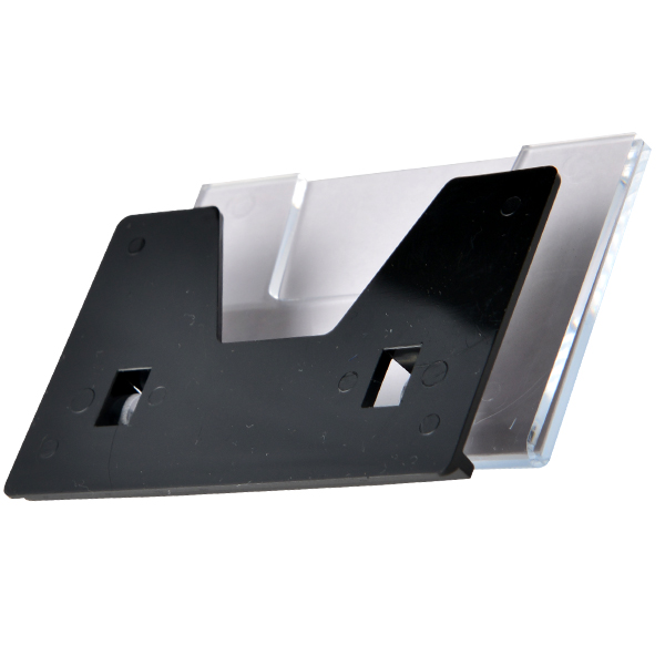 リクライニングカードホルダー UC-2 黒 中紙無地　販促POP　カード立て　L型　傾斜タイプ　カードスタンド　ポップケース　POPスタンド 3枚目