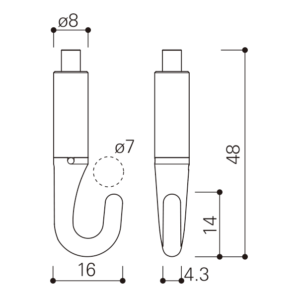 ミニハンガーセットA φ1.2mm  1m　店舗用品　展示用品 2枚目