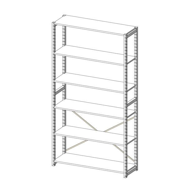 S-RACK壁面セット 単体9040 無塗装