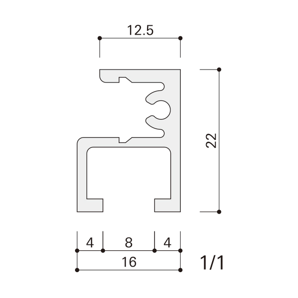 コレダーラインG-1レール （軽量用） 3m　店舗用品　展示用品 2枚目