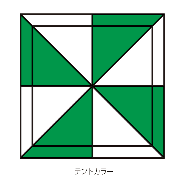 テント ミスタークイック T-22  緑白 2枚目