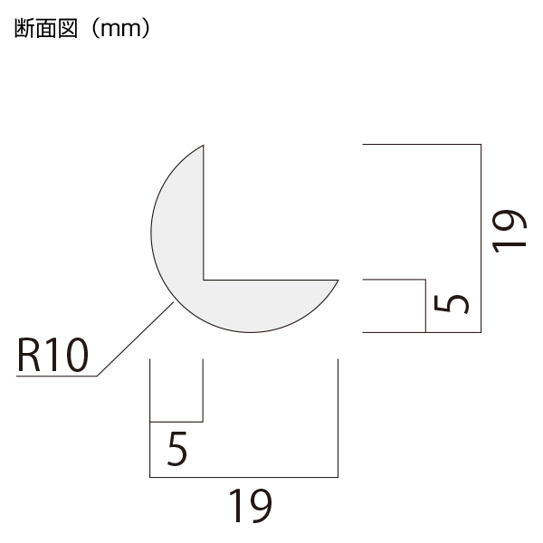 プロテクトル PRT270-L1600 シルバー　店舗用品　バックヤード備品　安全用品　コーナーガード 2枚目