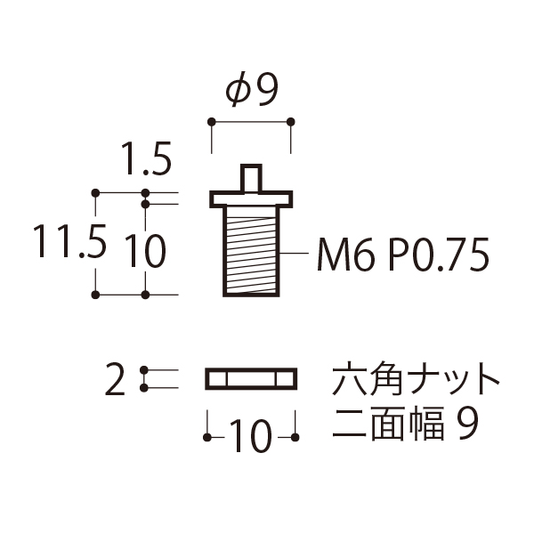 軽量用棚ロックネジSS SH-6 2枚目