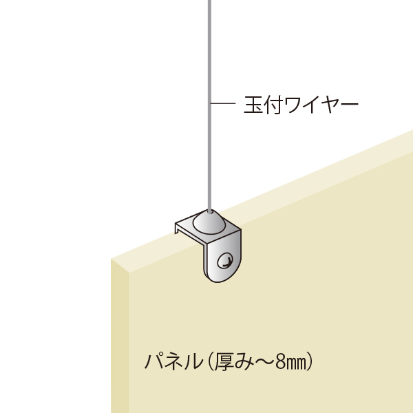 ワイヤーディスプレイEFタイプφ1.0×1500mm　店舗用品　展示用品 4枚目