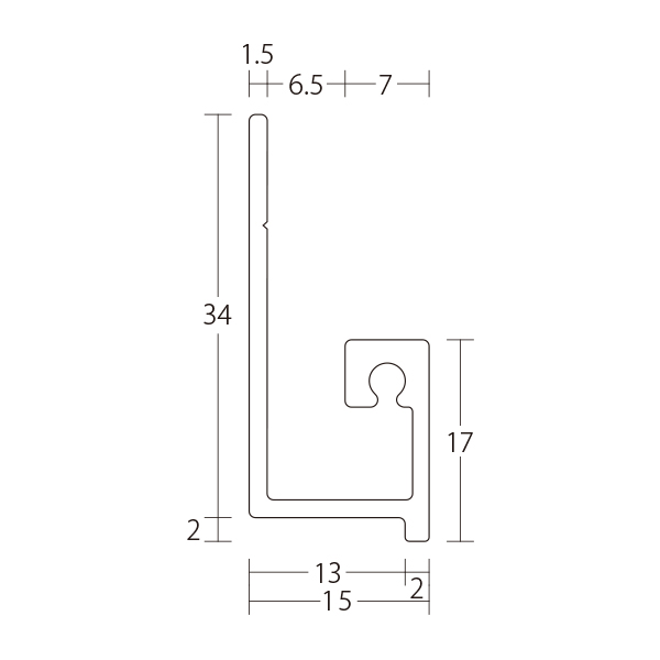 PR-12レール L3000  シルバー　店舗用品　展示用品 2枚目