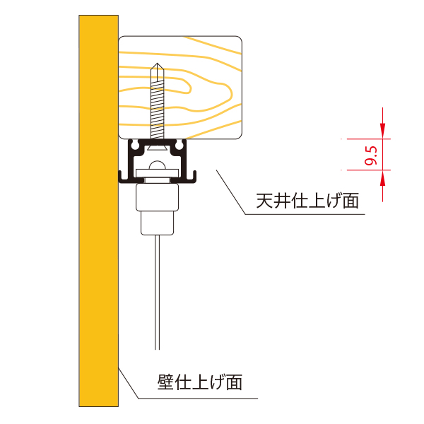 C型レール タイプ3 シルバー L1200　店舗用品　展示用品 6枚目