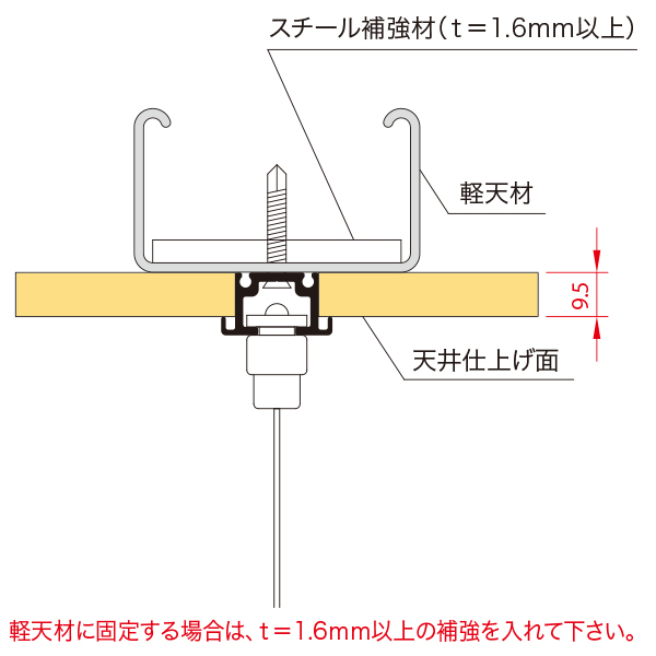 C型レール タイプ3 アイボリーホワイト L2100　店舗用品　展示用品 7枚目