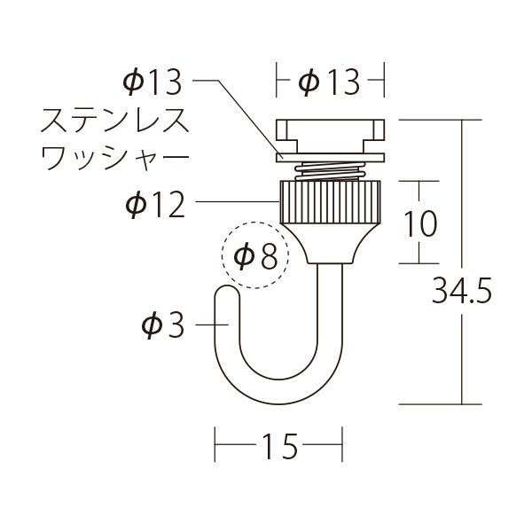 PR-14レールフック ブラック 16.18ｍｍ幅用 店舗用品 展示用品 2枚目