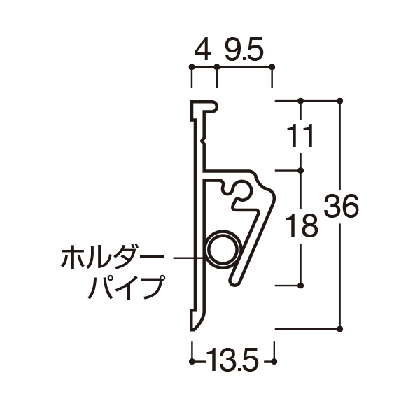 PO-LSポスターレールセットSタイプ L600　店舗用品　展示用品 2枚目