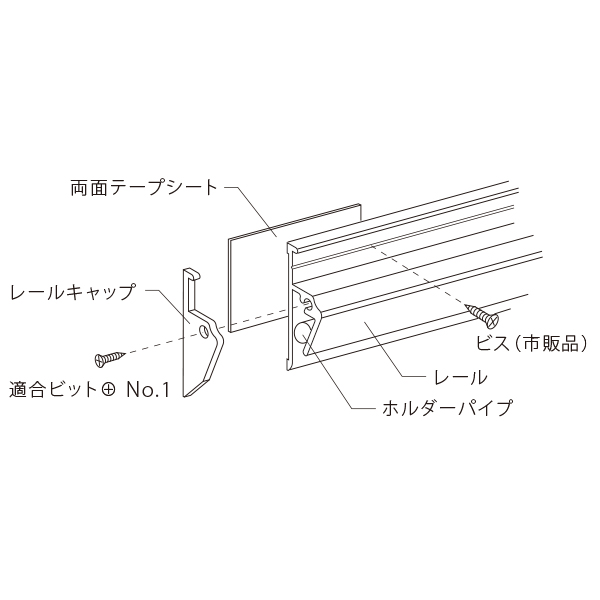 PO-LSポスターレールセットSタイプ L1200　店舗用品　展示用品 4枚目