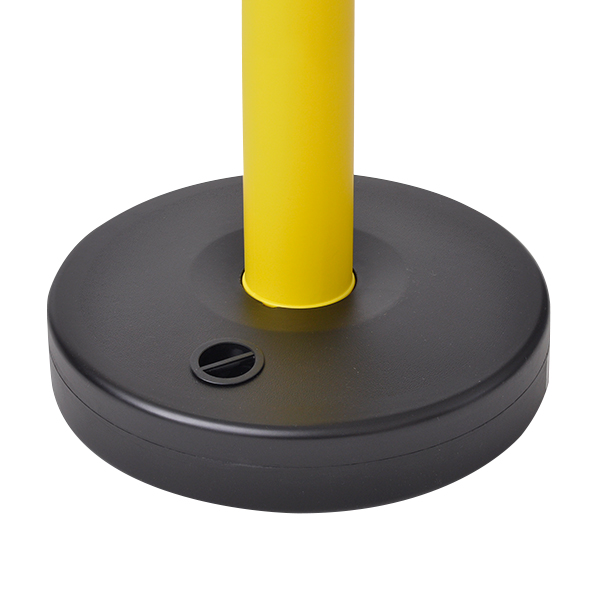 カラープラポールセット キャップロック付き（赤）+ポール（黄）+注水ベース（黒）　店舗用品　安全用品・標識　駐車場　仕切り 4枚目