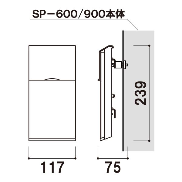 スタンドプレート用ラック SP-430 グレー　店舗用品　販促用品　スタンド看板　屋外用　樹脂製 5枚目
