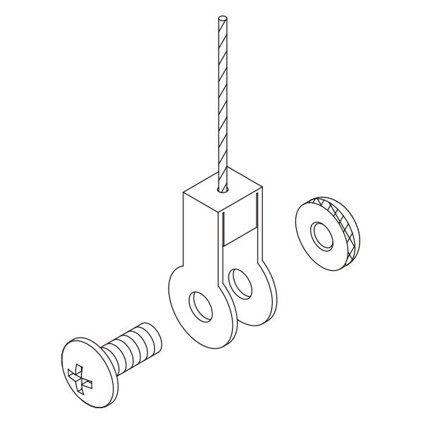 ハンディミニ下部座金 No.1 φ1×1mワイヤー付　店舗用品　展示用品 3枚目